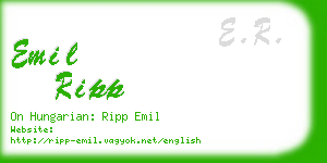 emil ripp business card